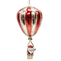 Classic Christmas Hot Air Balloon Ornament, 7"