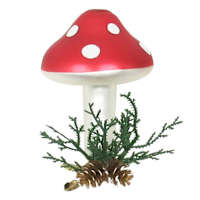 Red Mushroom Clip, 3.75"