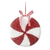 Peppermint Swirl Ornament, 9.5"
