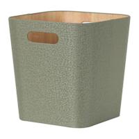 Green Sage & Wood Print Storage Bin, 14l