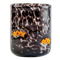 White Confetti Pink Pumpkin Icon Glass, 17.25oz