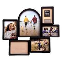 6-Opening Black Arch Collage Wall Frame, 21x18