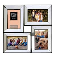 4-Opening Mirrored Collage Wall Frame, 14"