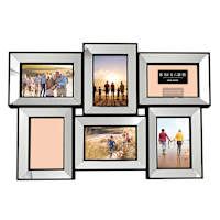 6-Opening Mirrored Collage Wall Frame, 15x22