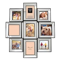 9-Opening Mirrored Collage Wall Frame, 21x24
