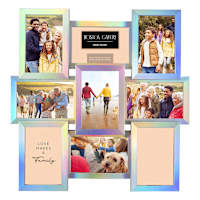 9-Opening Holographic Collage Wall Frame, 23x13