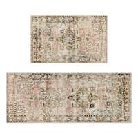 2-Pack Freya Pink Medallion Washable Rugs, 2x5/20x32