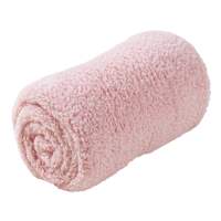 Light Pink Sherpa Throw Blanket, 50x60