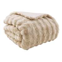 The Cozy Shop 3-Piece Neutral Bubble Faux Fur Comforter Set, Full/Queen