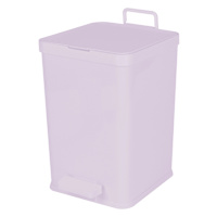 Lavender Plastic Step Trash Can, 8.5l