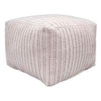 Bubble Dot Pouf, Chalk Pink