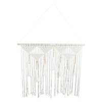 Macrame with Natural Wooden Beads Wall Decor, 40x34