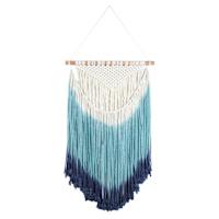 Blue Macrame Wall Decor, 20x35