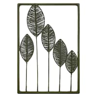 Floral Rattan Global Wall Décor, 36x24