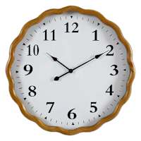 Honeybloom Wood Wavy Wall Clock, 24"
