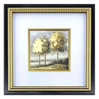 16x16 Framed Golden Trees Under Glass Wall Art