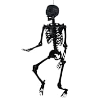 5ft Black Skeleton with Light-Up Eyes