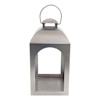 Silver Metal Lantern, 17"