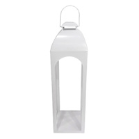 White Metal Lantern, 36"