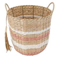 Cattail & Paper Storage Basket, Small