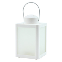 LED Lantern with White Frosted Glass, 6.7"