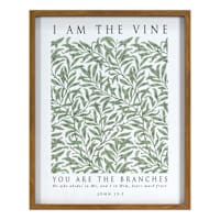 Glass Framed I Am The Vine Wall Art, 16x20