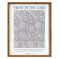 Glass Framed Trust In The Lord Print Wall Art, 16x20