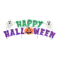 LED Happy Halloween Sign, 5' Wide