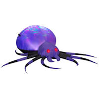 Fire & Ice Purple Spider Halloween Inflatable, 6'