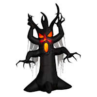 Fire & Ice Spooky Black Tree Halloween Inflatable, 12'
