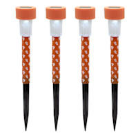 Orange with White Ghosts Halloween Rocket Light Set