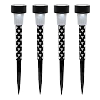 Black with White Ghosts Halloween Rocket Light Set