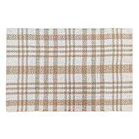 Neutral Plaid Layering Mat, 24x36