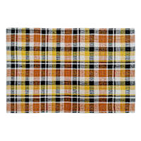 Orange Multi-Plaid Layering Mat, 24x36