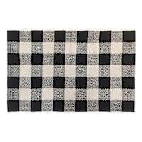 Black & White Buffalo Plaid Layering Mat, 24x36