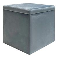 Hannah Storage Ottoman, Chambray
