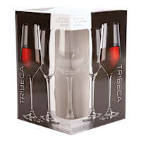 Set of 4 Tribeca Stemmed Wine Glasses, 13.5oz