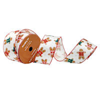 2.5" Gingerbread Ribbon, 10yd
