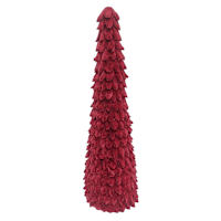 Red Textured Cone Tree, 15"