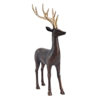Rustic Deer with Gold Antlers, 15"