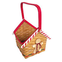 Large Christmas House Basket with Handle