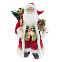 Santa with Gift Box, 18"