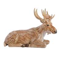 Laying Wood Moose, 9x7