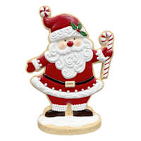 Resin Gingerbread Santa, 12"