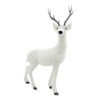 White Flocked Deer Decor, 15"