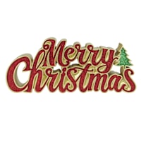 Merry Christmas Sign with Tree, 11"