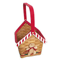 Medium Christmas House Baskets with Handle