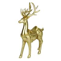 12 in Resin Gold Standing Deer