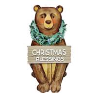 Wood Bear Table Sign, 20"