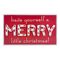 Red Wooden Table Box Sign, 14"